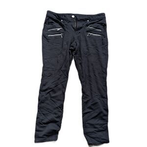 Nine West Rocker Moto Style Goth Vampy Hipster Black Stretch Pants Women’s 10